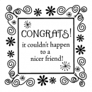 Inkadinkado Mini Clearstamp -Congrats mini