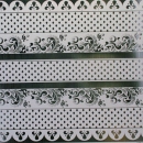 Edles Scrapbookingpapier-Silber/schwarz Rankenb.