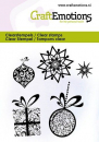 Craft Emotions Clear Stamps - Weihnachtskugel, Geschenke, Sterne