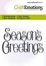 Craft Emotions Clear Stamps - Text Seasons Greetings