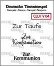 Crealies Mini Text Stempel - Verschiedene 4 (Kirche)