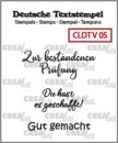 Crealies Mini Text Stempel - Verschiedene 5 (Prüfung)