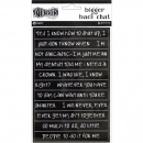 Dylusions - Bigger Back Chat Stickers - Black