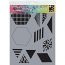 Dylusions large stencil & masks - 2" Quilt