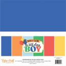 Echo Park - Coordinating Solid Paper Pack - 12" x 12" - Make A Wish Birthday Boy