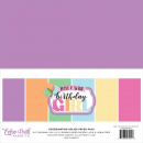 Echo Park - Coordinating Solid Paper Pack - 12" x 12" - Make A Wish Birthday Girl