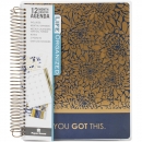 Paper House Planner - Brass Dahlia With Navy Background