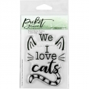 Picket Fence Clear Stamps - I Love Cats