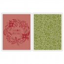 Tim Holtz Prägefolderset Greeting & Greens Set