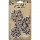 Tim Holtz Metal Industrial Gears - Antique Nickel 4 St.