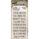 Tim Holtz Layering Stencil - Valentine