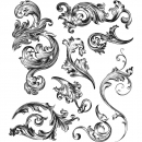 Tim Holtz Stempelset - Scrollwork